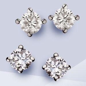 Сережки з діамантами "Мінімалізм" у білому золоті